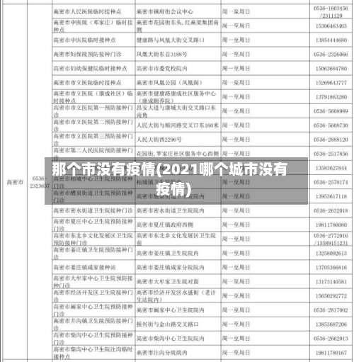 那个市没有疫情(2021哪个城市没有疫情)-第1张图片