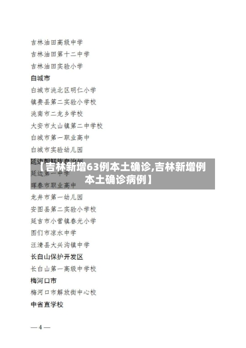 【吉林新增63例本土确诊,吉林新增例本土确诊病例】-第2张图片