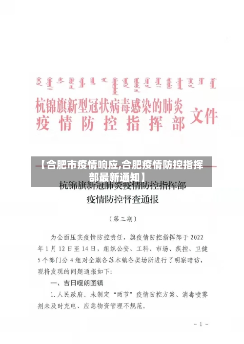 【合肥市疫情响应,合肥疫情防控指挥部最新通知】-第2张图片