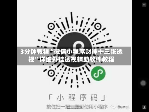 3分钟教程“微信小程序财神十三张透视”详细外挂透视辅助软件教程-第1张图片