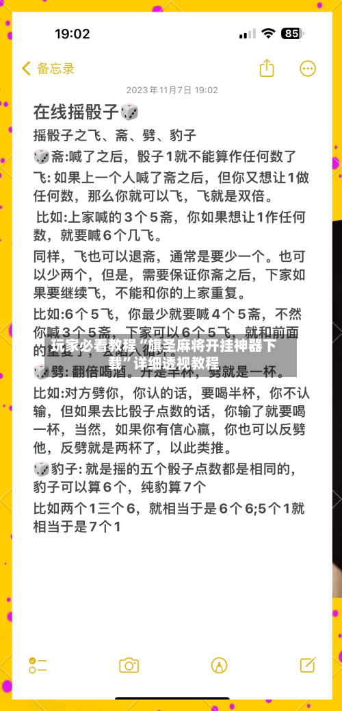 玩家必看教程“旗圣麻将开挂神器下载”详细透视教程-第1张图片