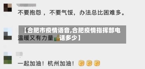【合肥市疫情语音,合肥疫情指挥部电话多少】-第3张图片
