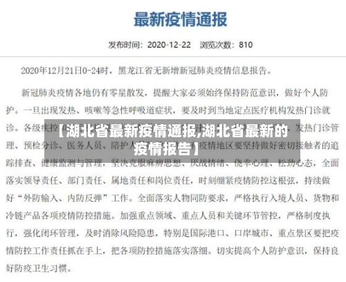 【湖北省最新疫情通报,湖北省最新的疫情报告】-第2张图片