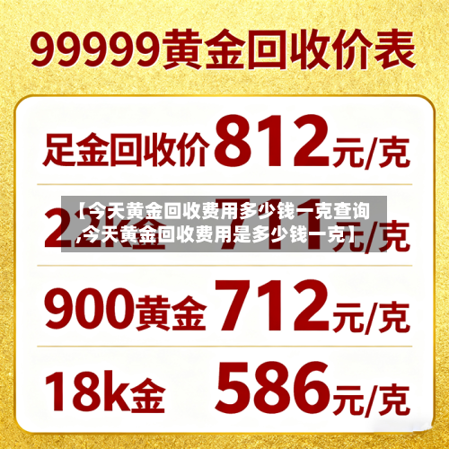 【今天黄金回收费用多少钱一克查询,今天黄金回收费用是多少钱一克】-第2张图片