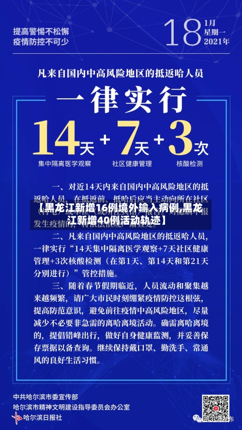 【黑龙江新增16例境外输入病例,黑龙江新增40例活动轨迹】-第1张图片