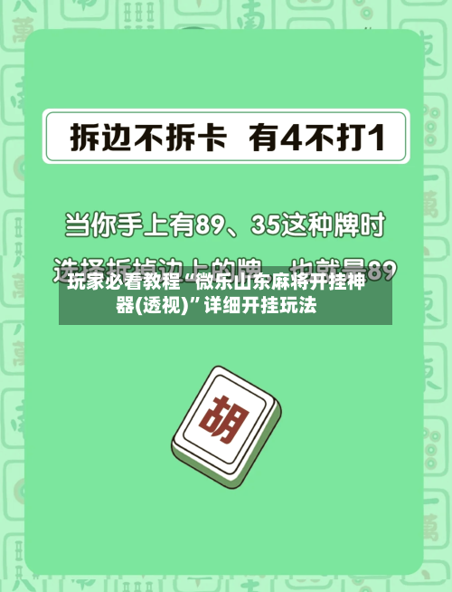 玩家必看教程“微乐山东麻将开挂神器(透视)”详细开挂玩法-第1张图片