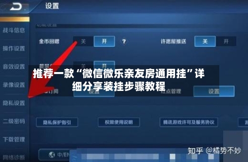 推荐一款“微信微乐亲友房通用挂”详细分享装挂步骤教程-第1张图片