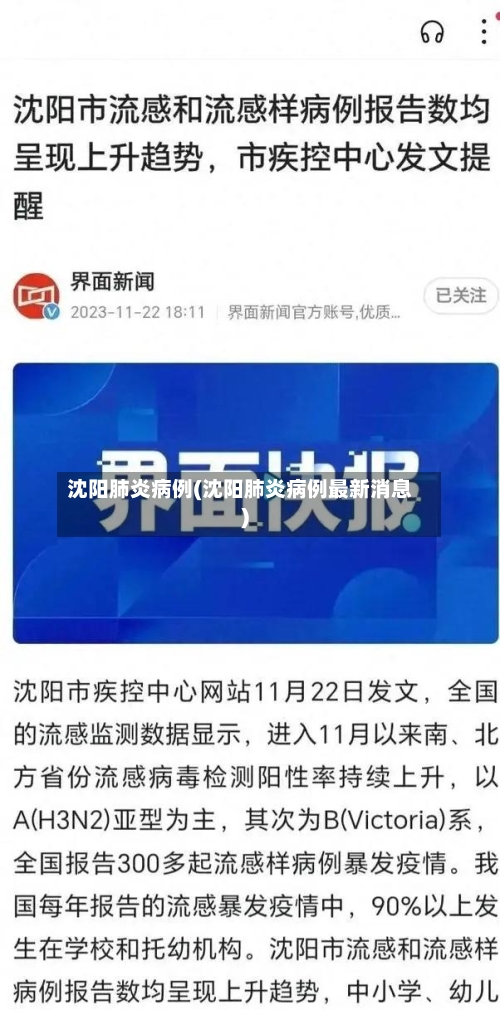 沈阳肺炎病例(沈阳肺炎病例最新消息)-第1张图片