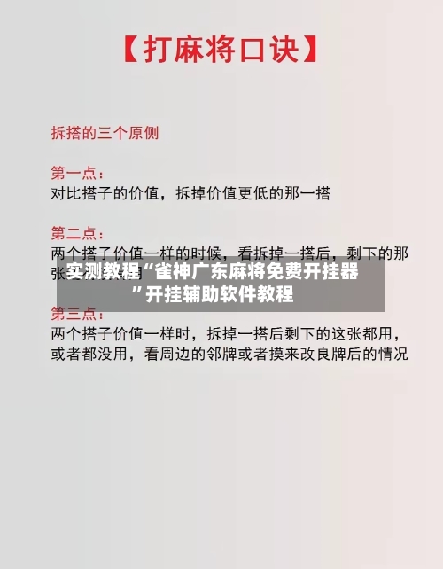 实测教程“雀神广东麻将免费开挂器”开挂辅助软件教程-第3张图片