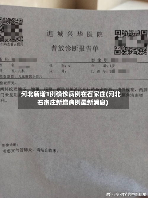 河北新增1例确诊病例在石家庄(河北石家庄新增病例最新消息)-第2张图片
