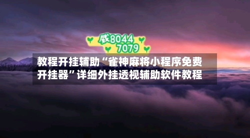 教程开挂辅助“雀神麻将小程序免费开挂器”详细外挂透视辅助软件教程-第3张图片