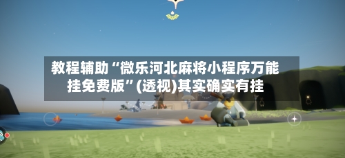 教程辅助“微乐河北麻将小程序万能挂免费版”(透视)其实确实有挂-第3张图片