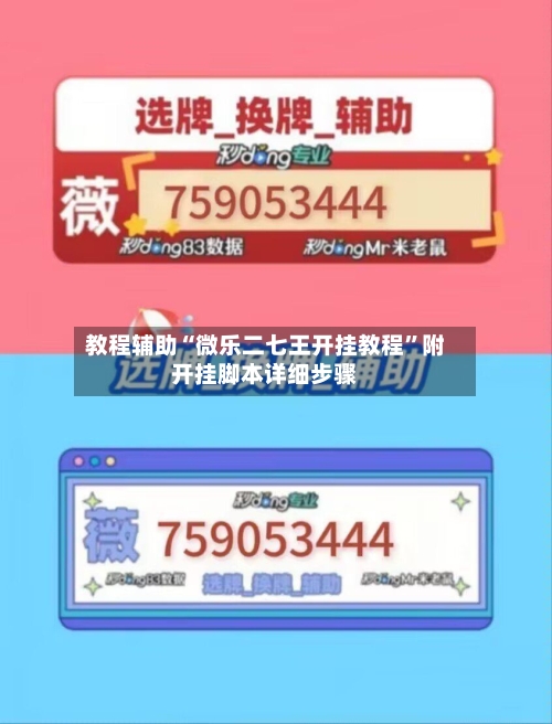 教程辅助“微乐二七王开挂教程”附开挂脚本详细步骤-第1张图片