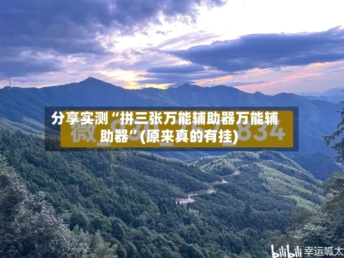 分享实测“拼三张万能辅助器万能辅助器”(原来真的有挂)-第1张图片