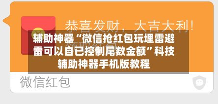 辅助神器“微信抢红包玩埋雷避雷可以自已控制尾数金额	”科技辅助神器手机版教程-第1张图片