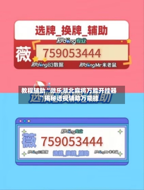 教程辅助“微乐湖北麻将万能开挂器	”揭秘透视辅助万能挂-第2张图片