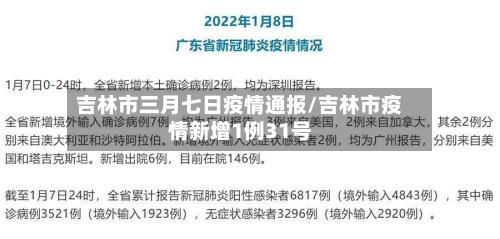 吉林市三月七日疫情通报/吉林市疫情新增1例31号-第1张图片