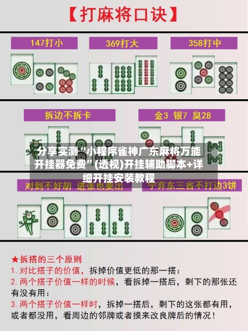 分享实测“小程序雀神广东麻将万能开挂器免费”(透视)开挂辅助脚本+详细开挂安装教程-第3张图片