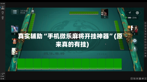 真实辅助“手机微乐麻将开挂神器”(原来真的有挂)-第1张图片