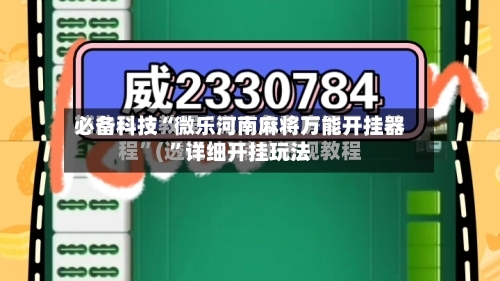 必备科技“微乐河南麻将万能开挂器”详细开挂玩法-第2张图片