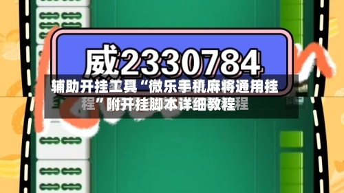 辅助开挂工具“微乐手机麻将通用挂”附开挂脚本详细教程-第3张图片