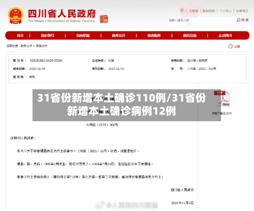 31省份新增本土确诊110例/31省份新增本土确诊病例12例-第1张图片