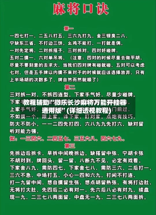 教程辅助“微乐长沙麻将万能开挂器通用版”(详细透视教程)-第3张图片