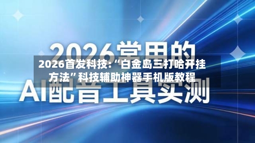 2026首发科技:“白金岛三打哈开挂方法”科技辅助神器手机版教程-第2张图片