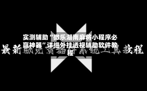 实测辅助“微乐湖南麻将小程序必赢神器”详细外挂透视辅助软件教程-第2张图片