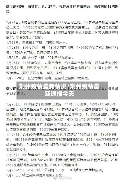 荆州疫情最新情况/荆州疫情最新通报今天-第3张图片