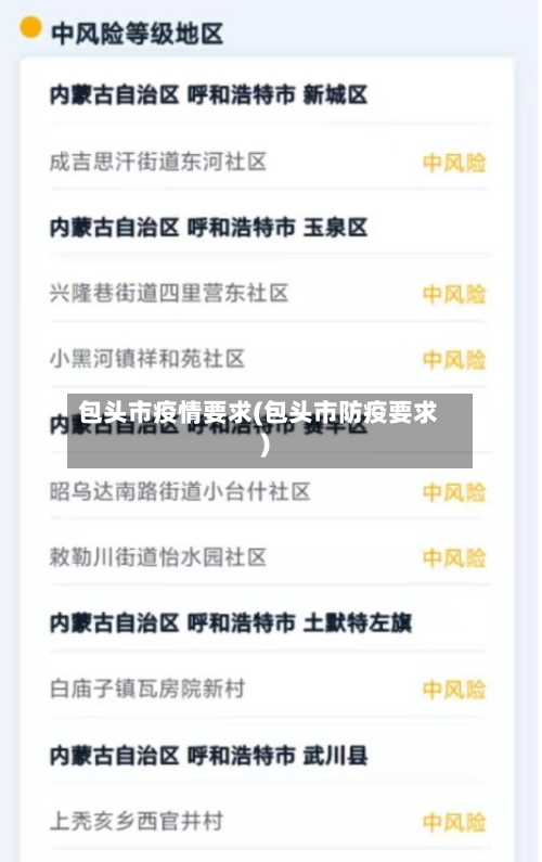 包头市疫情要求(包头市防疫要求)-第2张图片