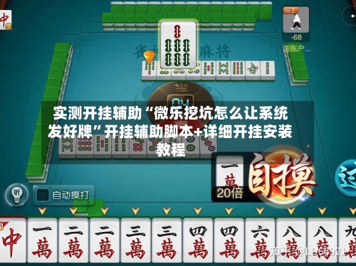 实测开挂辅助“微乐挖坑怎么让系统发好牌”开挂辅助脚本+详细开挂安装教程-第1张图片