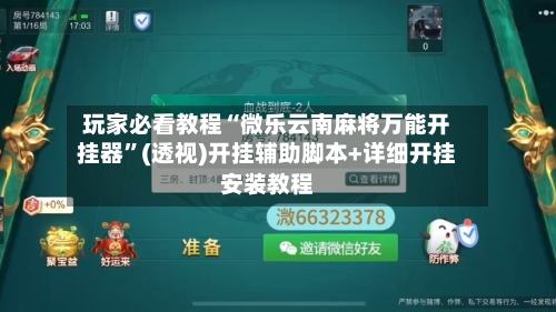 玩家必看教程“微乐云南麻将万能开挂器	”(透视)开挂辅助脚本+详细开挂安装教程-第2张图片