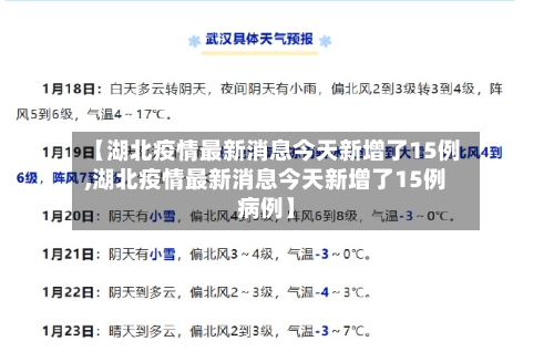 【湖北疫情最新消息今天新增了15例,湖北疫情最新消息今天新增了15例病例】-第2张图片