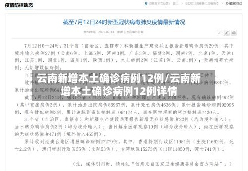 云南新增本土确诊病例12例/云南新增本土确诊病例12例详情-第2张图片