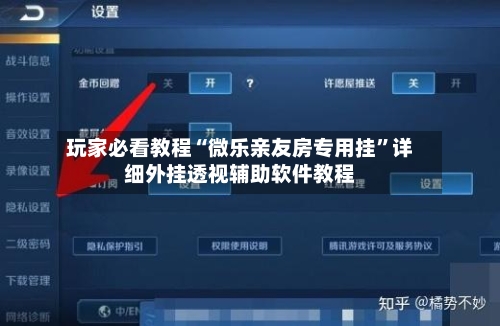 玩家必看教程“微乐亲友房专用挂	”详细外挂透视辅助软件教程-第1张图片