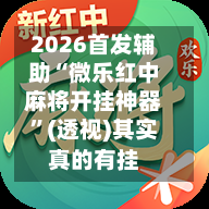 2026首发辅助“微乐红中麻将开挂神器”(透视)其实真的有挂-第3张图片