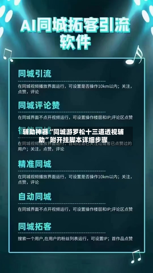 辅助神器“同城游罗松十三道透视辅助	”附开挂脚本详细步骤-第1张图片