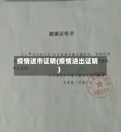 疫情进市证明(疫情进出证明)-第2张图片