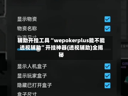 辅助开挂工具“wepokerplus能不能透视辅助	”开挂神器{透视辅助}全揭秘-第2张图片