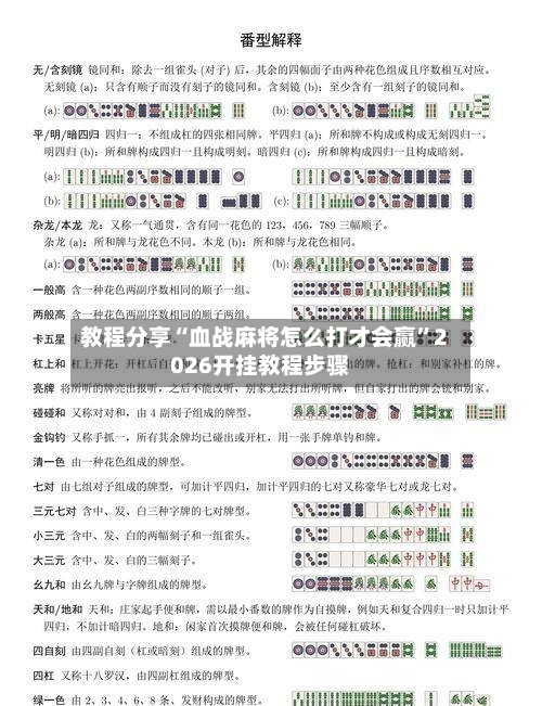 教程分享“血战麻将怎么打才会赢”2026开挂教程步骤-第2张图片