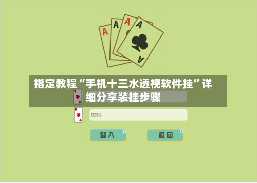 指定教程“手机十三水透视软件挂”详细分享装挂步骤-第3张图片