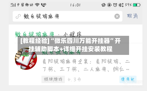 [教程经验]“微乐四川万能开挂器”开挂辅助脚本+详细开挂安装教程-第3张图片