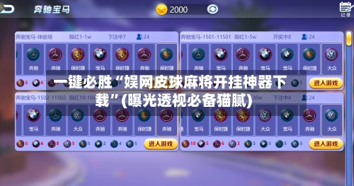 一键必胜“娱网皮球麻将开挂神器下载”(曝光透视必备猫腻)-第1张图片