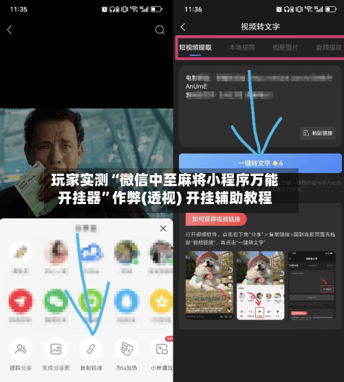 玩家实测“微信中至麻将小程序万能开挂器	”作弊(透视) 开挂辅助教程-第2张图片