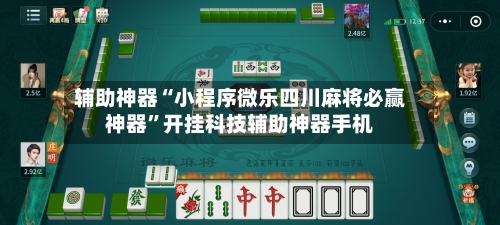 辅助神器“小程序微乐四川麻将必赢神器”开挂科技辅助神器手机-第1张图片