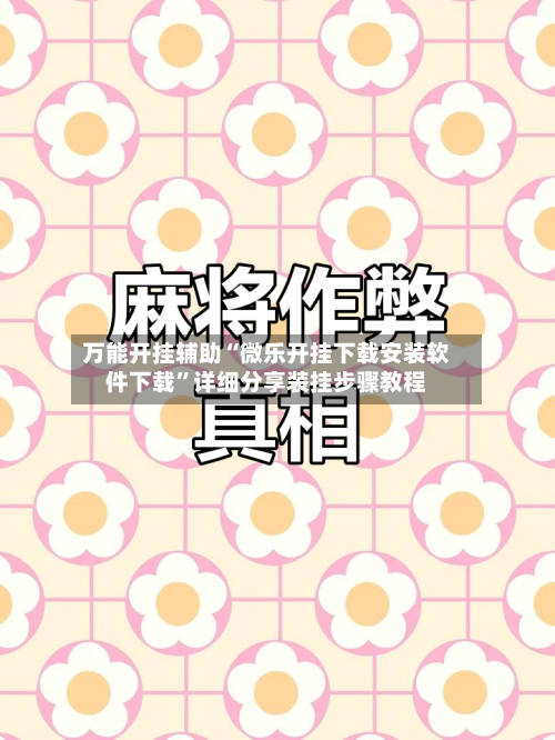 万能开挂辅助“微乐开挂下载安装软件下载	”详细分享装挂步骤教程-第2张图片