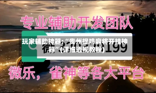 玩家辅助神器:“贵州捉鸡麻将开挂神器”(详细透视教程)-第3张图片