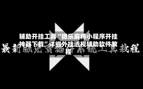 辅助开挂工具“微乐麻将小程序开挂神器下载”详细外挂透视辅助软件教程-第2张图片