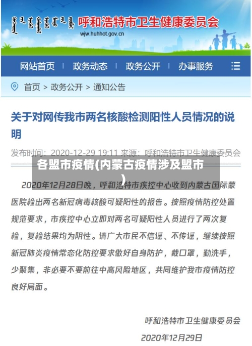 各盟市疫情(内蒙古疫情涉及盟市)-第1张图片